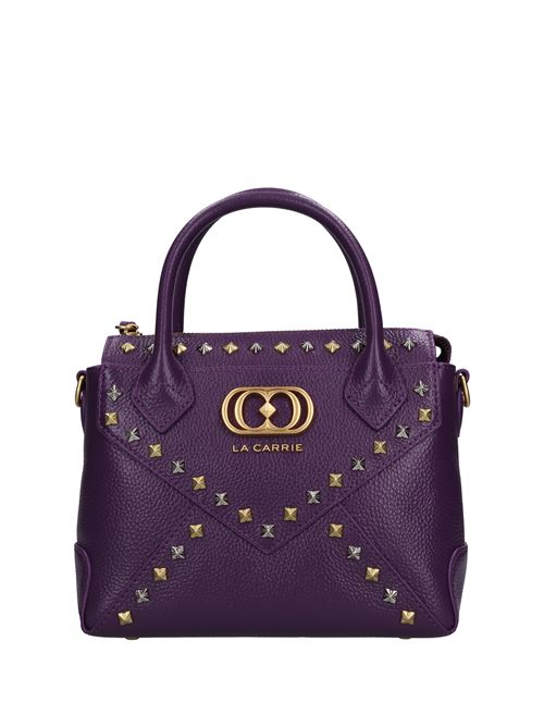 Borsa FRIVOLOUS SMALL in pelle e borchie LA CARRIE | 142P-LS-115-TBLVIOLETTO